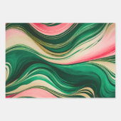 マーブルカラフル紙アートラッピング紙シート ラッピングペーパーシート (正面2)