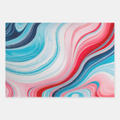 マーブルカラフル紙アートラッピング紙シート ラッピングペーパーシート (正面3)