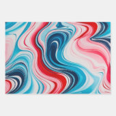 マーブルカラフル紙アートラッピング紙シート ラッピングペーパーシート (正面)