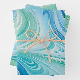 マーブルカラフル紙アートラッピング紙シート ラッピングペーパーシート