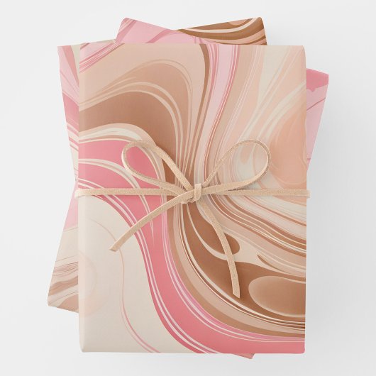 マーブルカラフル紙アートラッピング紙シート ラッピングペーパーシート