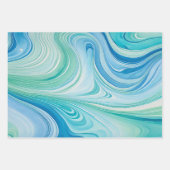 マーブルカラフル紙アートラッピング紙シート ラッピングペーパーシート (正面)