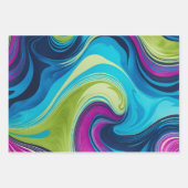 マーブルカラフル紙アートラッピング紙シート ラッピングペーパーシート (正面3)