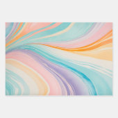 マーブルカラフル紙アートラッピング紙シート ラッピングペーパーシート (正面3)