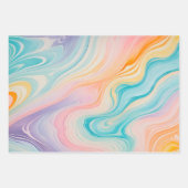 マーブルカラフル紙アートラッピング紙シート ラッピングペーパーシート (正面2)