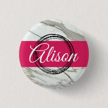 マーブルガーリーピンク名前をカスタムするデザインキーチェーン