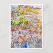 マーブルグドイツトラベルプレイスウォーターカラー ポストカード (正面)