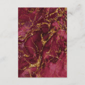 マーブルグリッターウェディング バーガンディ ゴールド ID644 エンクロージャーカード (裏面)