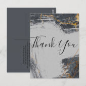 マーブルグリッター ジオメトリック ありがとう ポストカード (正面/裏面)