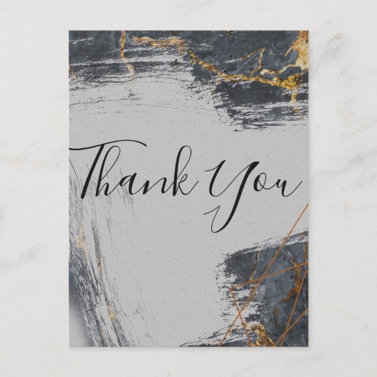 マーブルグリッター ジオメトリック ありがとう ポストカード (正面)