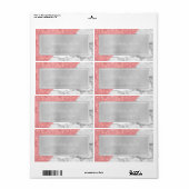 マーブルグレーピンクローズ金ゴールド差出人住所ラベル ラベル (フルシート)