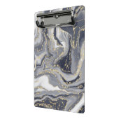 マーブルグレー、白、金ゴールド ミニクリップボード (アングル2)