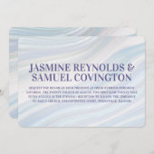 マーブルゲカッコいいード結婚式招待状 招待状 (正面/裏面)