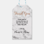 マーブルサンキューラベルフローラ結婚メッセージカード ギフトタグ (正面)