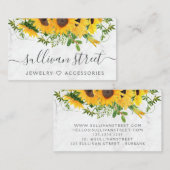 マーブルサンフラワージュエリーブティック 名刺 (正面/裏面)