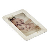 マーブルシックゴールデンレースロマンチック結婚カップル マグネット (右側)