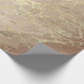 マーブルシャンパイニュ金ゴールドグレーバラメタルストローク ラッピングペーパー (角)