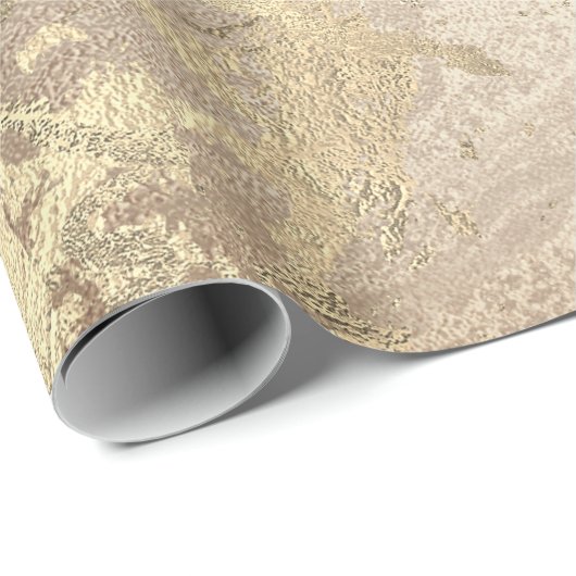 マーブルシャンパイニュ金ゴールドグレーバラメタルストローク ラッピングペーパー (ロールコーナー)