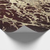 マーブルシャンパイニュ金ゴールドセピアブルゴーニーメタルストローク ラッピングペーパー (角)