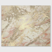 マーブルシャンパイニュ金ゴールドセピア赤面メタルストローク ラッピングペーパー (フラット)