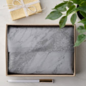 マーブルシルバーグリッターグラムモノグラムレターズイニシャル 薄葉紙 (ギフト)