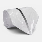 マーブルシルバーラグジュアリーストライプ ネクタイ (ロール)