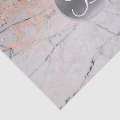 マーブルシルバー&バラ金ゴールドモノグラムレターイニシャル 薄葉紙 (詳細)