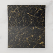 マーブルストライプタイポグラフィブラック プレイスカード (内部開封)