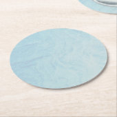 マーブルストーングリーン紙コースター ラウンドペーパーコースター (アングル)