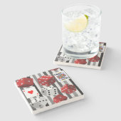 マーブルストーンコースターサイコロ ストーンコースター (横)