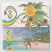 マーブルストーンコースターサマーおもしろい ストーンコースター (正面)