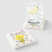 マーブルストーンコースターバレンタインデー ストーンコースター (横)