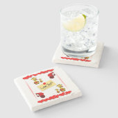 マーブルストーンコースターバレンタインデー ストーンコースター (横)