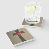 マーブルストーンコースターバレンタインデー ストーンコースター (横)