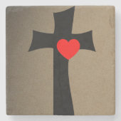 マーブルストーンコースターバレンタインデー ストーンコースター (正面)