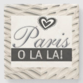 マーブルストーンコースターフランス，パリ ストーンコースター (正面)