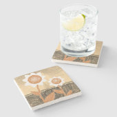 マーブルストーンコースターフローラ ストーンコースター (横)