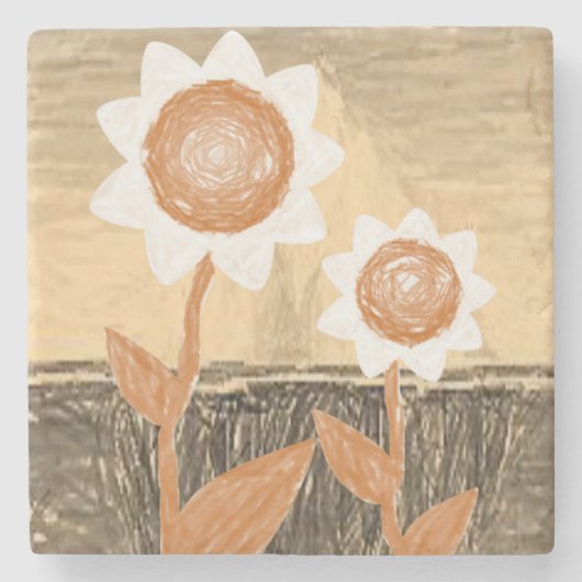 マーブルストーンコースターフローラ ストーンコースター (正面)