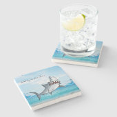 マーブルストーンコースター海シャーク ストーンコースター (横)