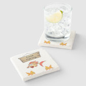 マーブルストーンコースター魚釣り ストーンコースター (横)