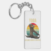 マーブルストーンプレミアムスクウェアのキーチェーン キーホルダー (正面左)