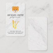 マーブルストーンペットグルーミングドッグアイコン 名刺 (正面/裏面)