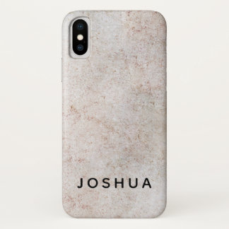 マーブルストーン電話/iPadケース名前をカスタムする iPhone X ケース