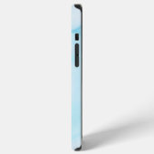 マーブルストーン青光テクスチャ iPhoneケース (左側面)