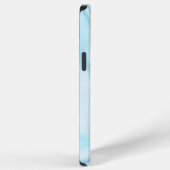 マーブルストーン青光テクスチャ iPhoneケース (右側面)