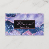 マーブルスパークルアゲートデザイン美しいスパビジネスカ 名刺 (正面)