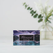 マーブルスパークルアゲートデザイン美しいスパ 名刺 (スタンド正面)