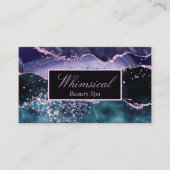マーブルスパークルアゲートデザイン美しいスパ 名刺 (正面)