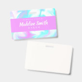 マーブルスワール抽象芸術自家製ケーキベーカリー バッジ (表裏)