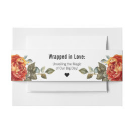 マーブルドリームオレンジバラエレガンスコレクション 招待状ベリーバンド